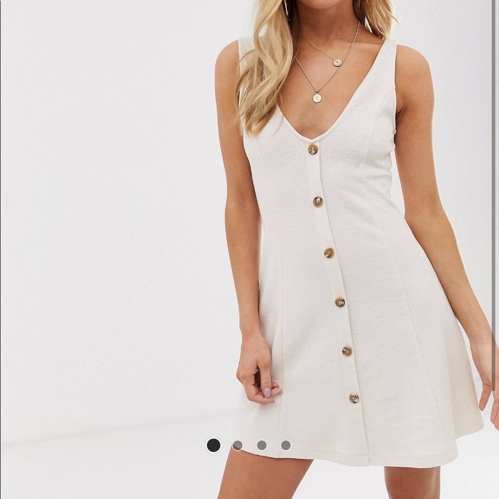 ASOS DESIGN mini jersey knit button through dress